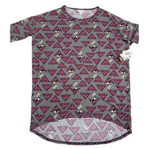 LuLaRoe Disney Minnie Mouse Bows Blue‎ Yellow Irma Sz XS NEW